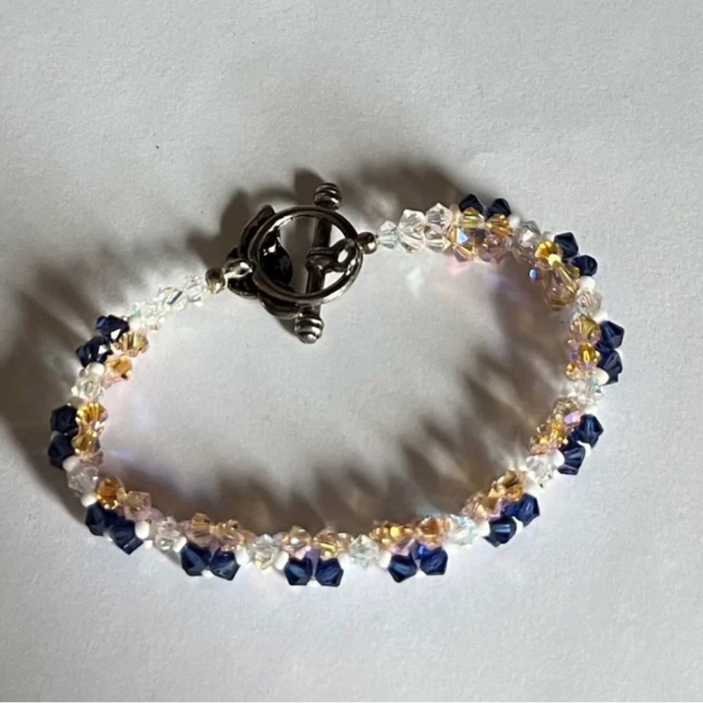 Sapphire Crystal Beaded Bracelet